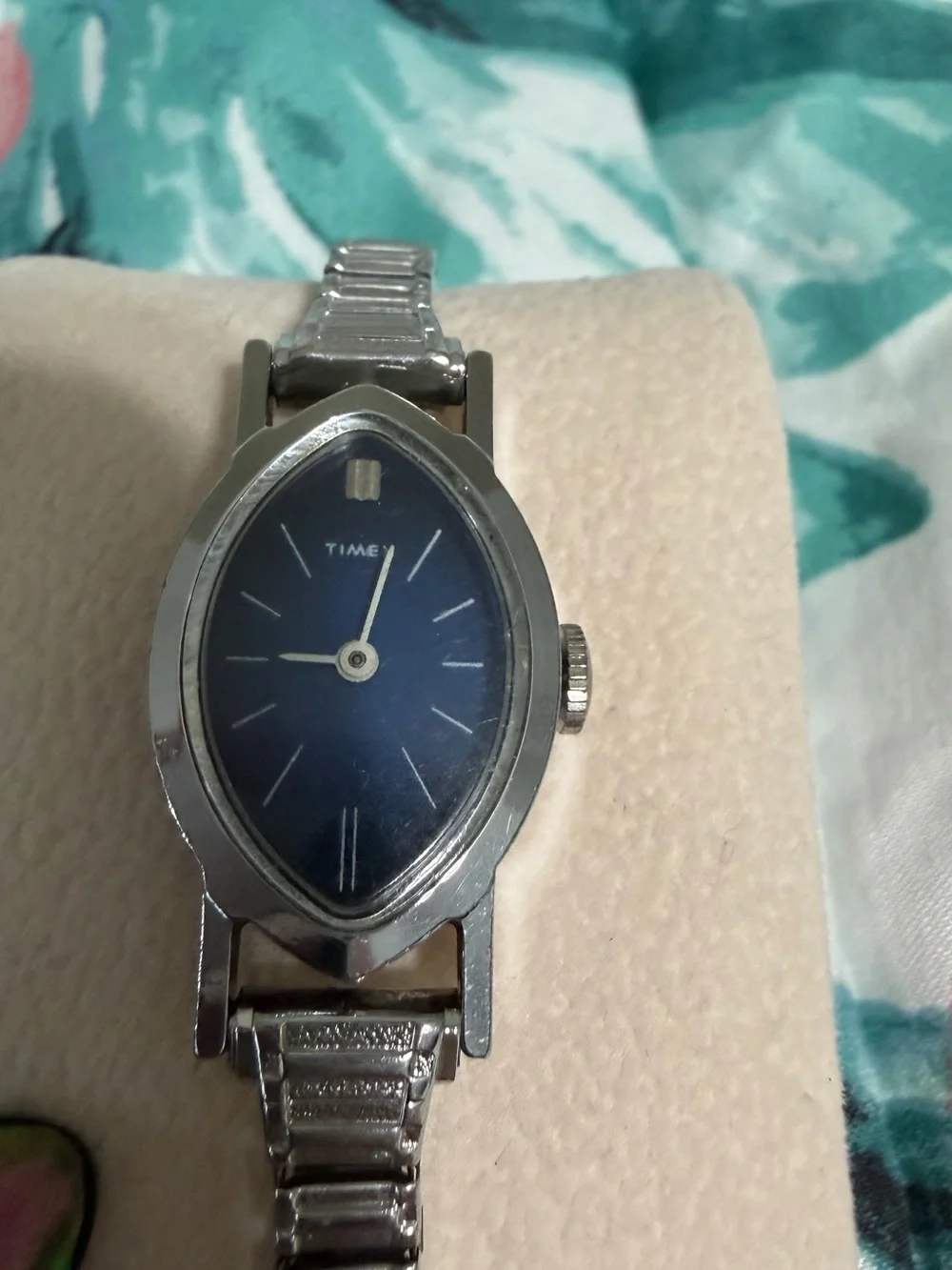 Timex Silver-Tone Case with Deep Blue Dial Women's Watch